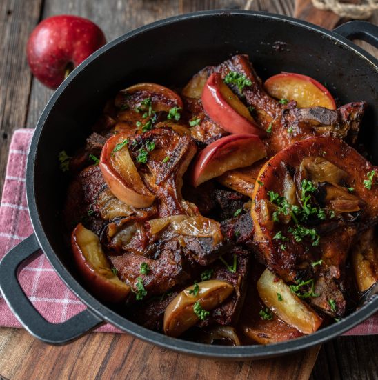 Apple and Apricot Stuffed Pork Chops